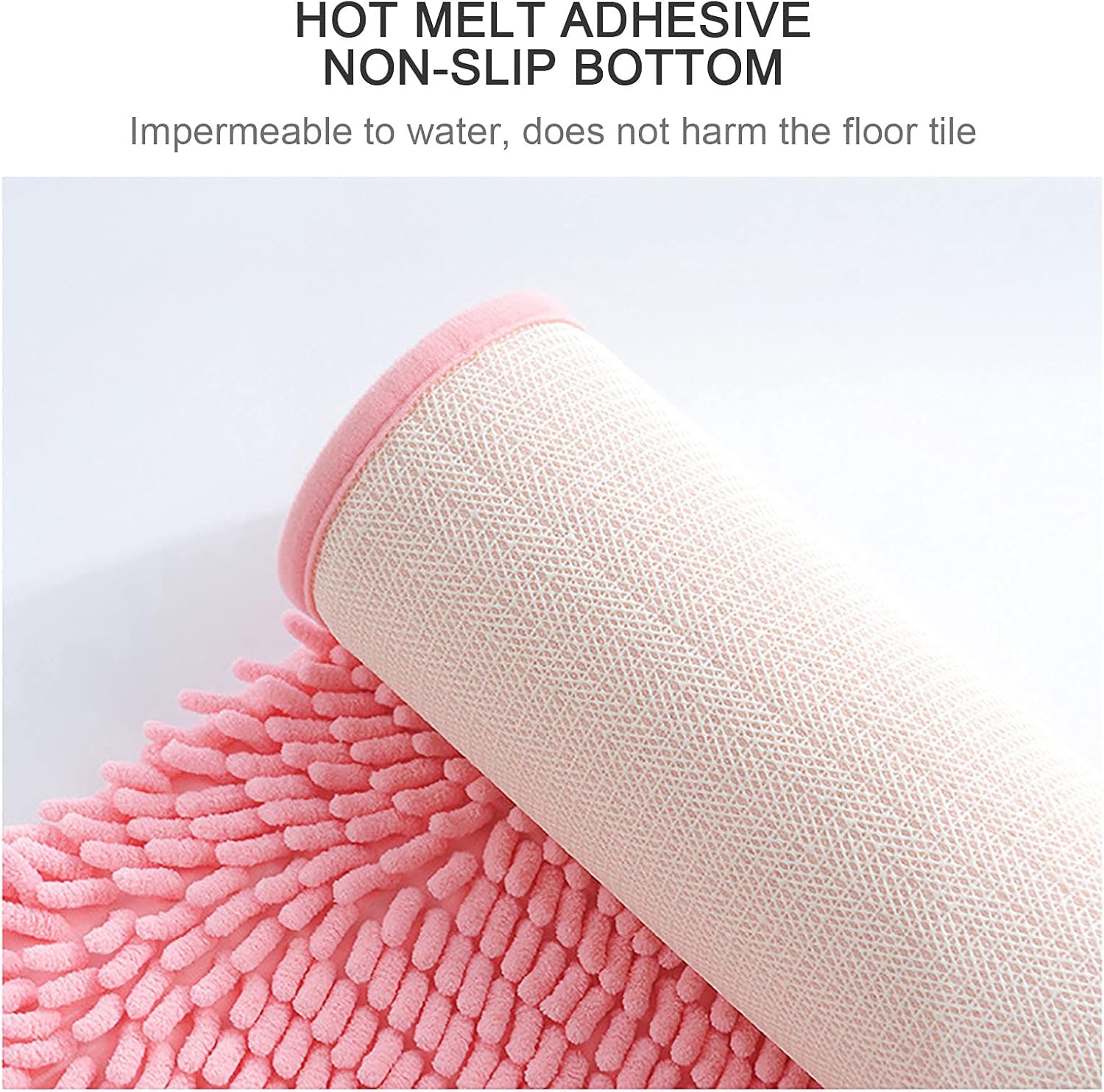 KELINFONG Bath Rug 20x14 Inch Non-Slip Microfiber Plush