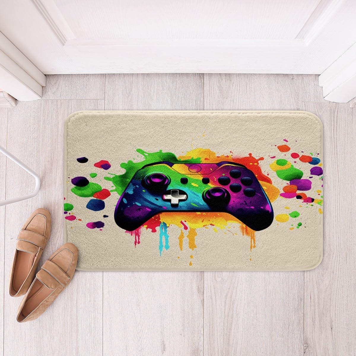 Feelyou Gamer Bath Rug 16x24 Inch Beige