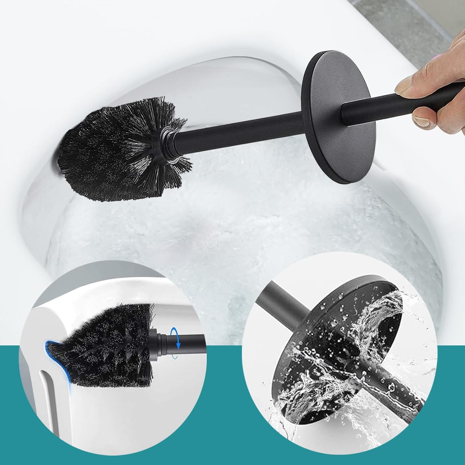 FVITA Wall Mount Toilet Brush with Holder