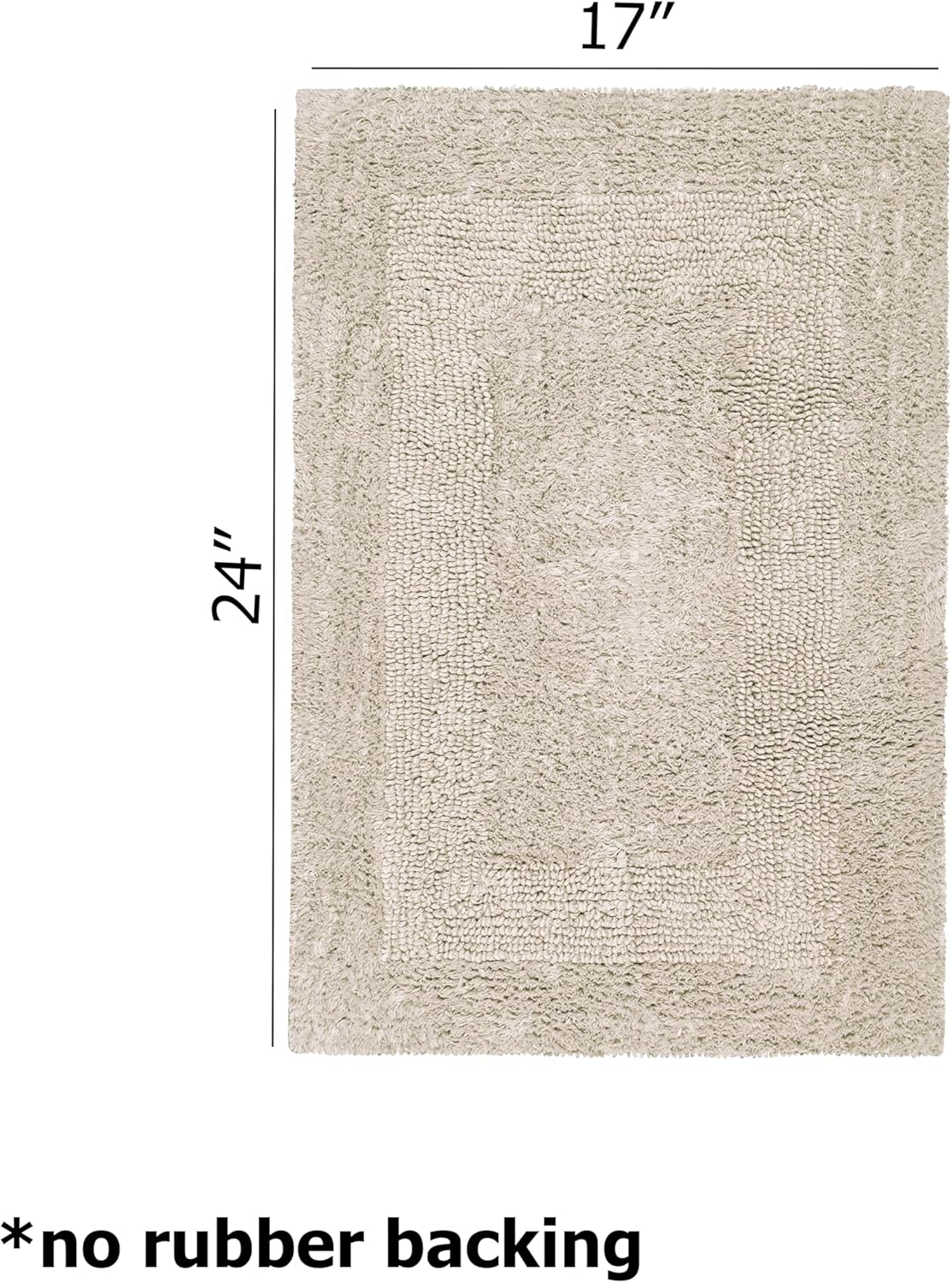 COTTON CRAFT Bath Mat Set of 2 Reversible