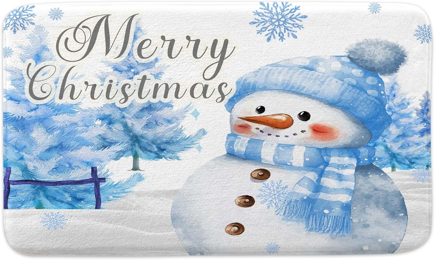 DYNH Christmas Bath Mat 16X24 Non-Slip