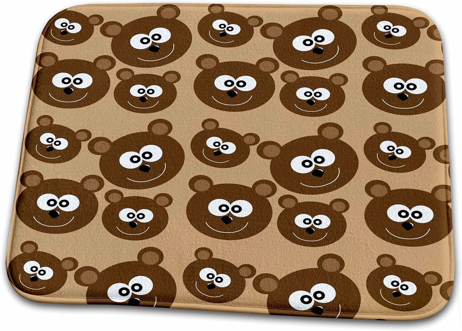 3dRose Cute Bear Pattern Bath Rug Mat for Kids