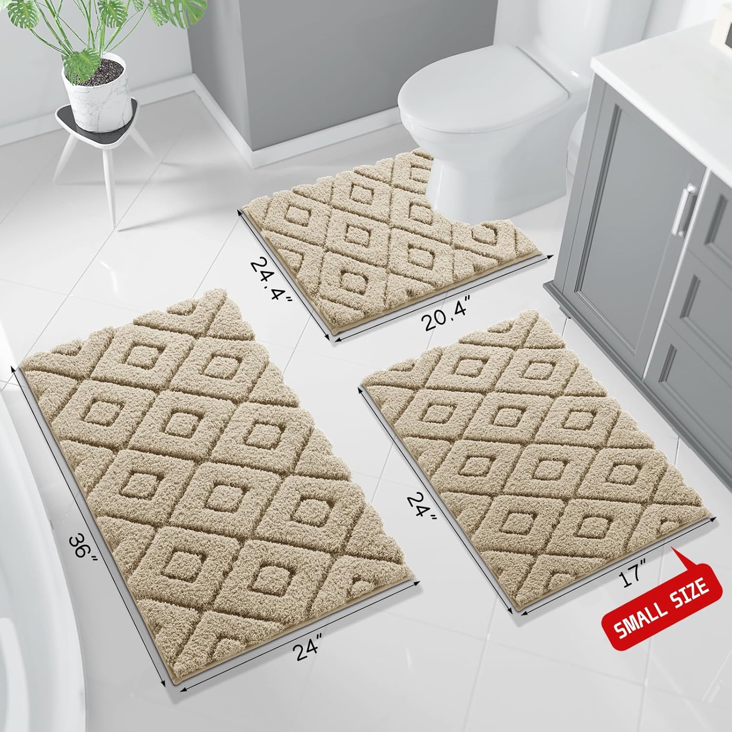 Yimobra Bath Mat 32x20 Extra Soft Fluffy Microfiber