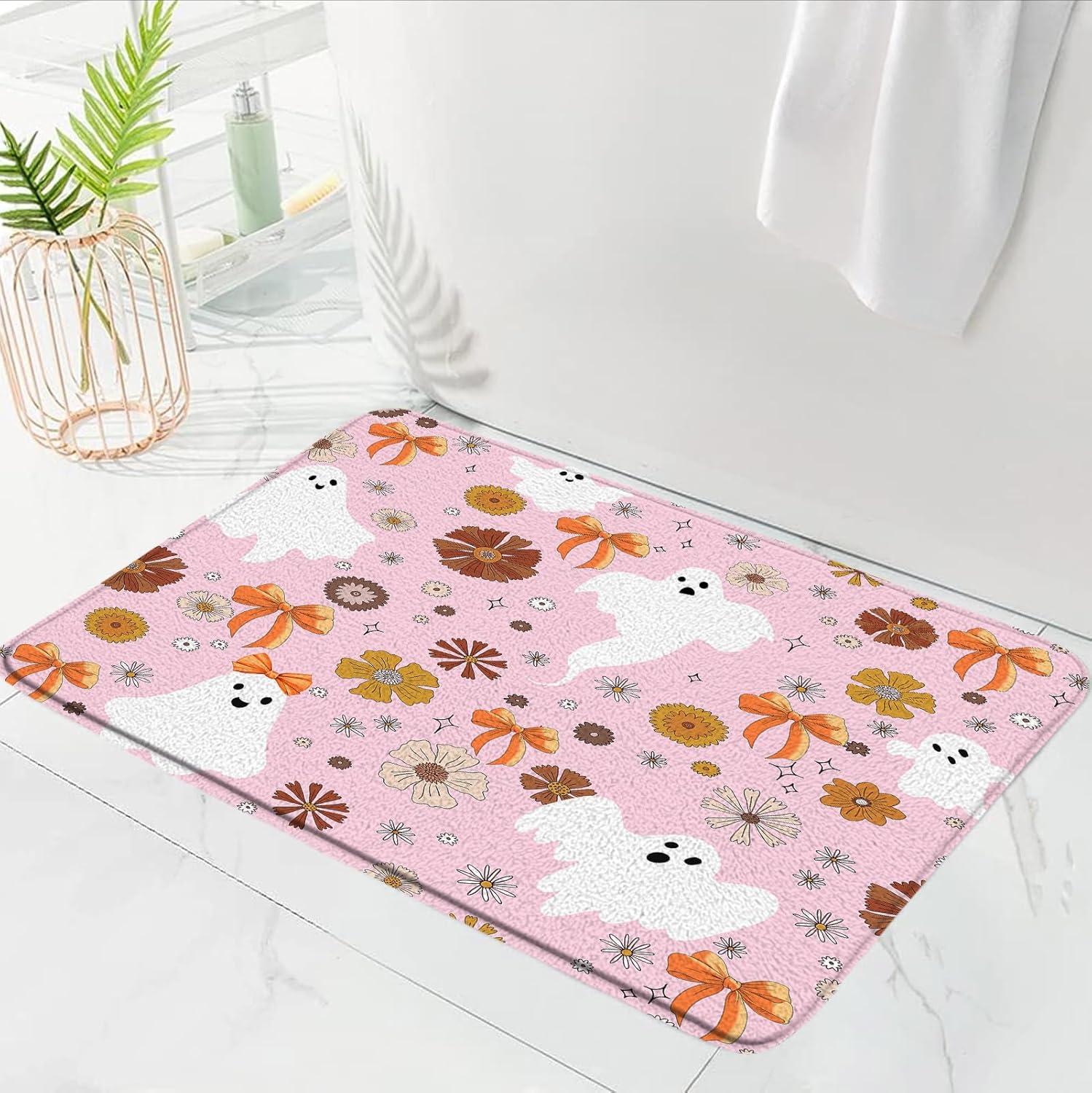 GCTNBJL Halloween Ghost Bath Mat 16x24 Inch