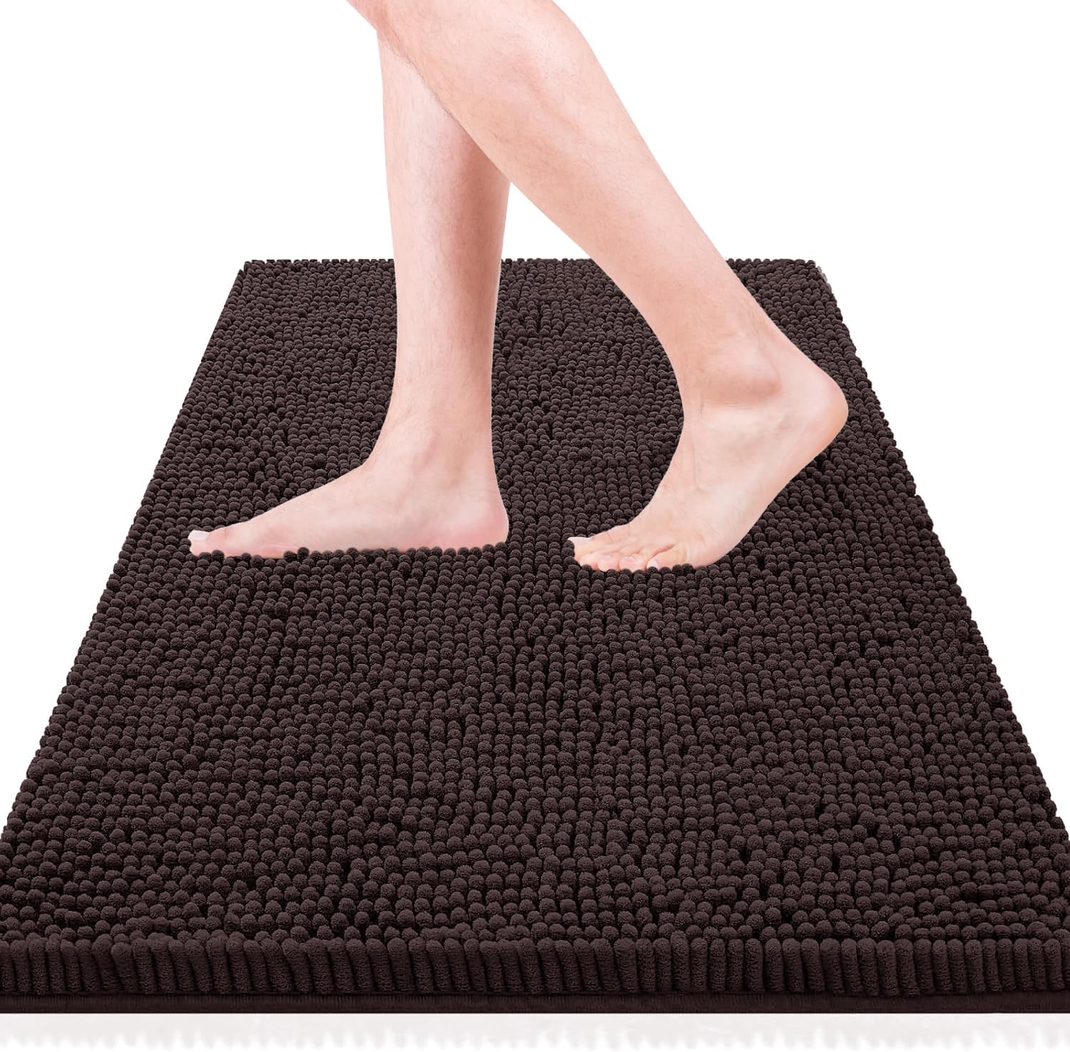 Flotstiga 23x15 Bathroom Rug Set Soft Chenille Non Slip Machine Washable