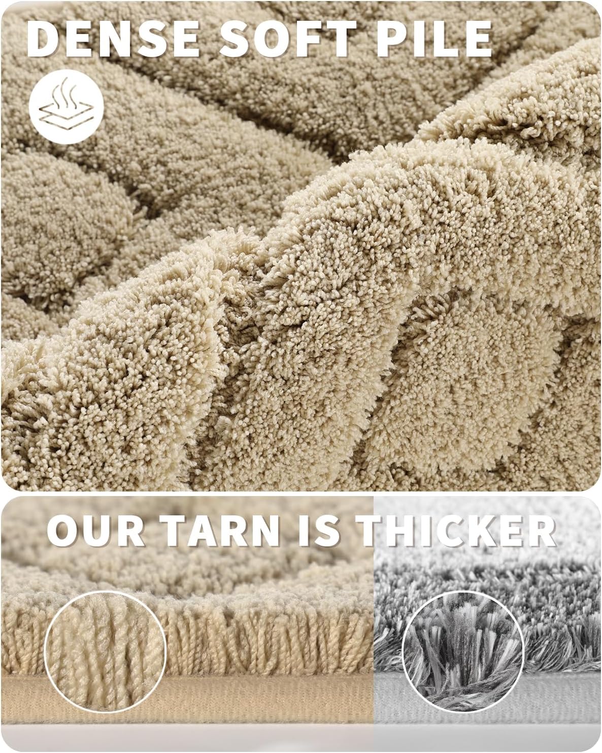Yimobra Bath Mat 32x20 Extra Soft Fluffy Microfiber