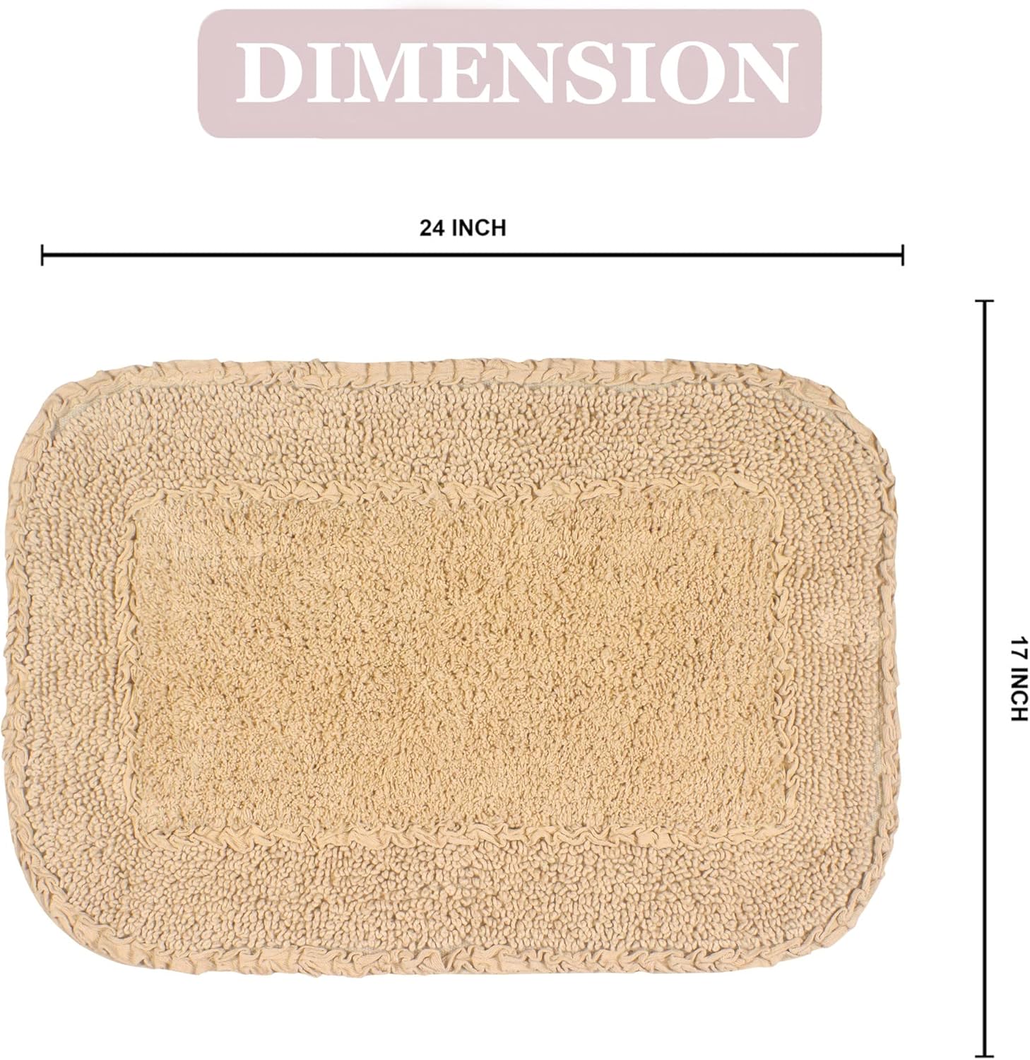 Home Weavers Radiant 100 Cotton Bath Rug Set 17x24