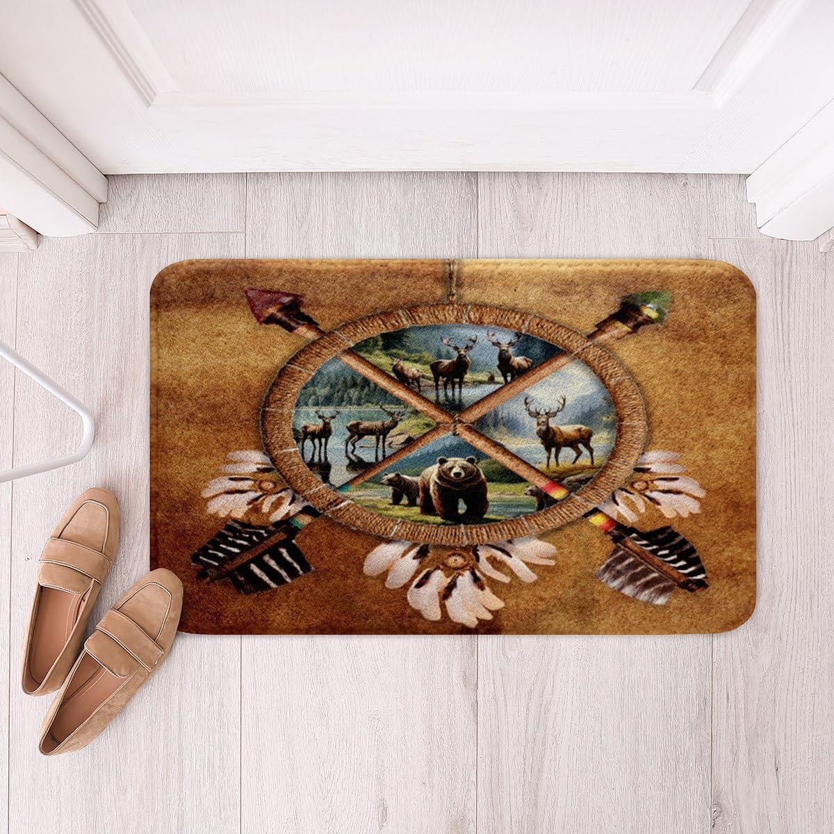 Feelyou 16x24 Inch Rustic Bear Bath Mat for Kids