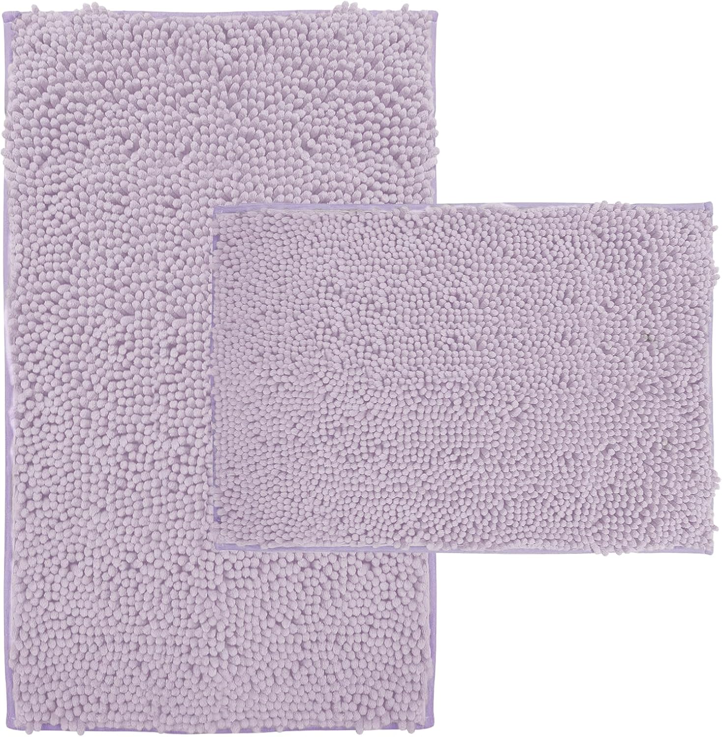 RUN HELIX Chenille Bath Rug Set 2 Pieces Lavender