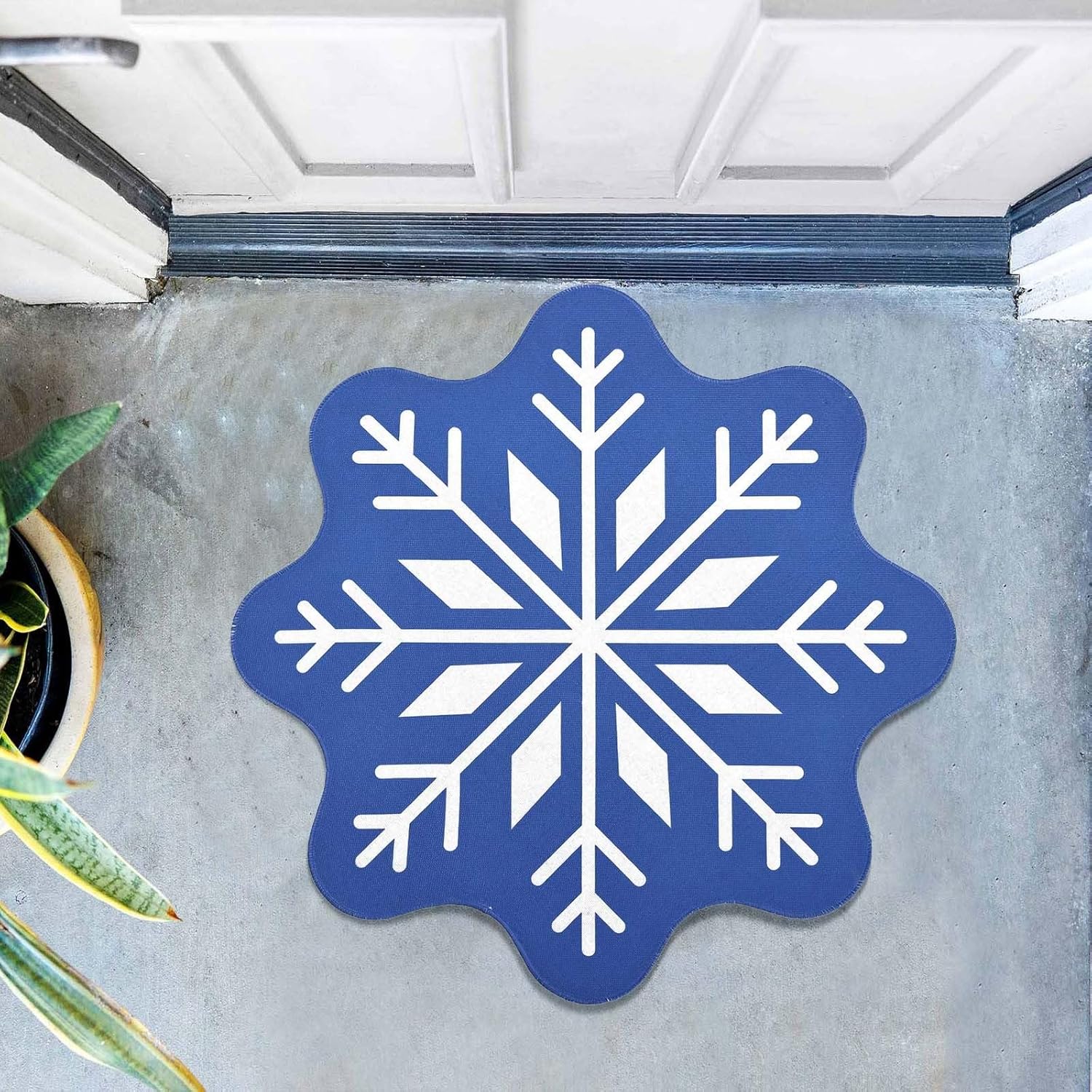 KELINFONG Snowflake Bathtub Mat - 26 Non-Slip Shaggy Rugs