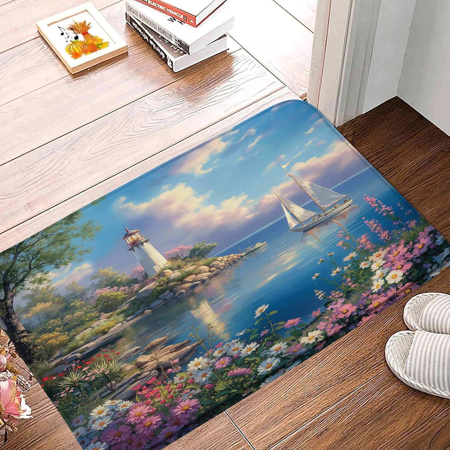 GCTNBJL Ocean Lighthouse Bath Mat 178x295 Inch