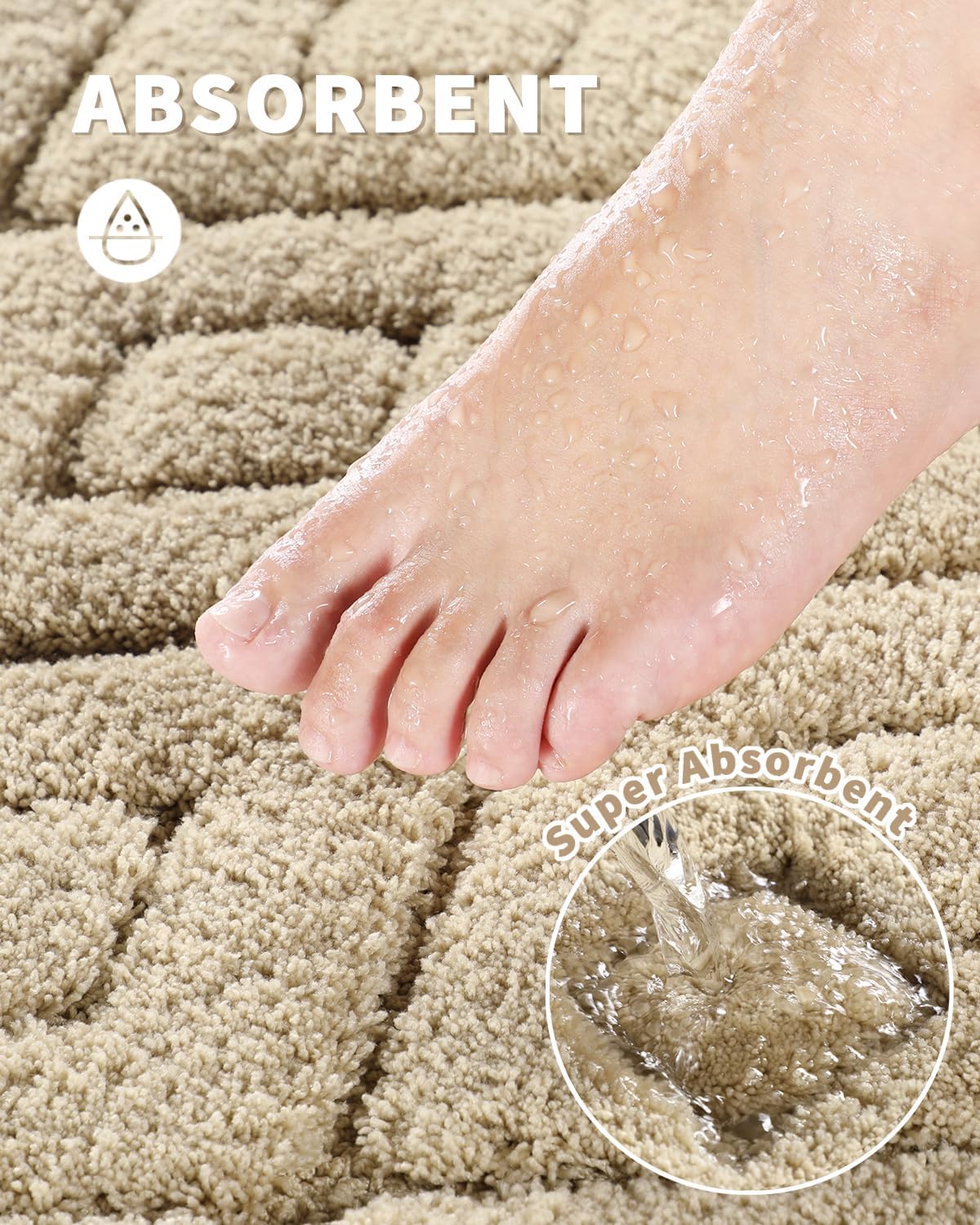 Yimobra Bath Mat 32x20 Extra Soft Fluffy Microfiber
