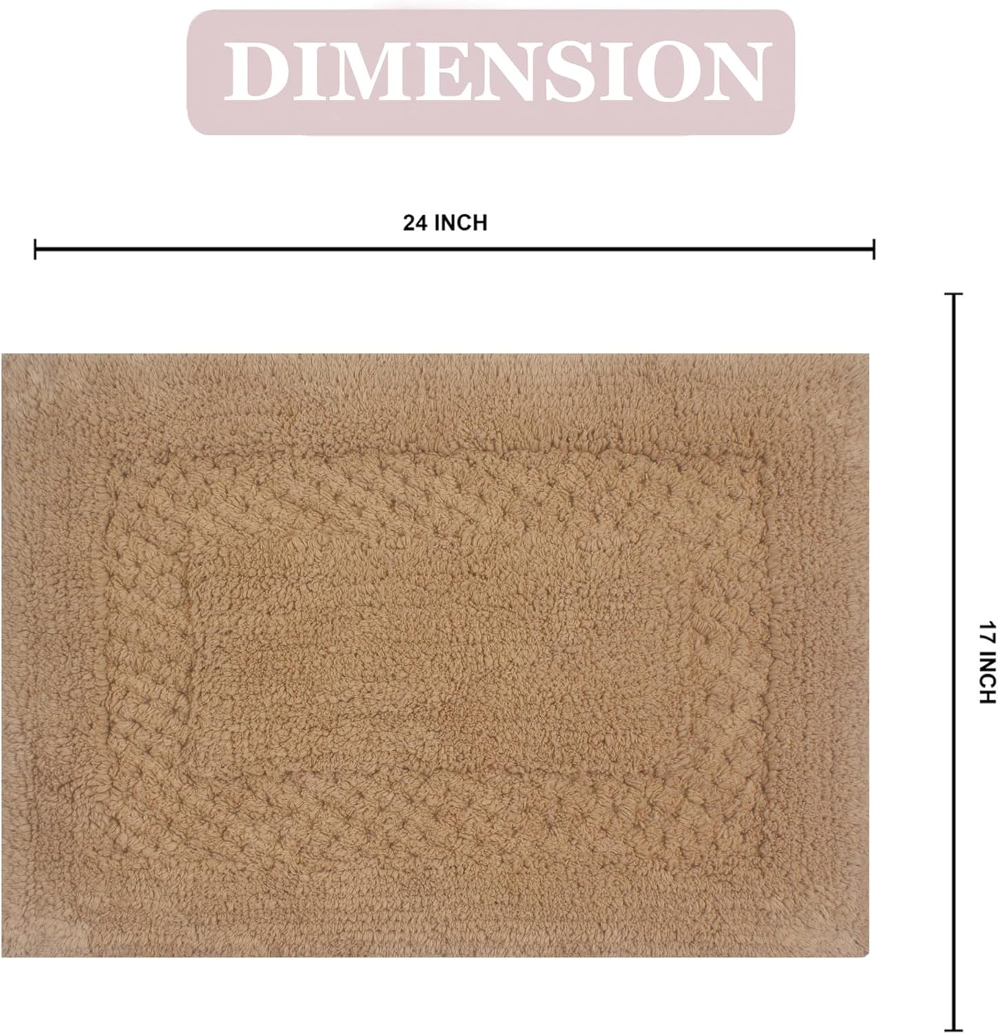 Home Weavers Classy Bathmat 17x24 Cotton Rug Set