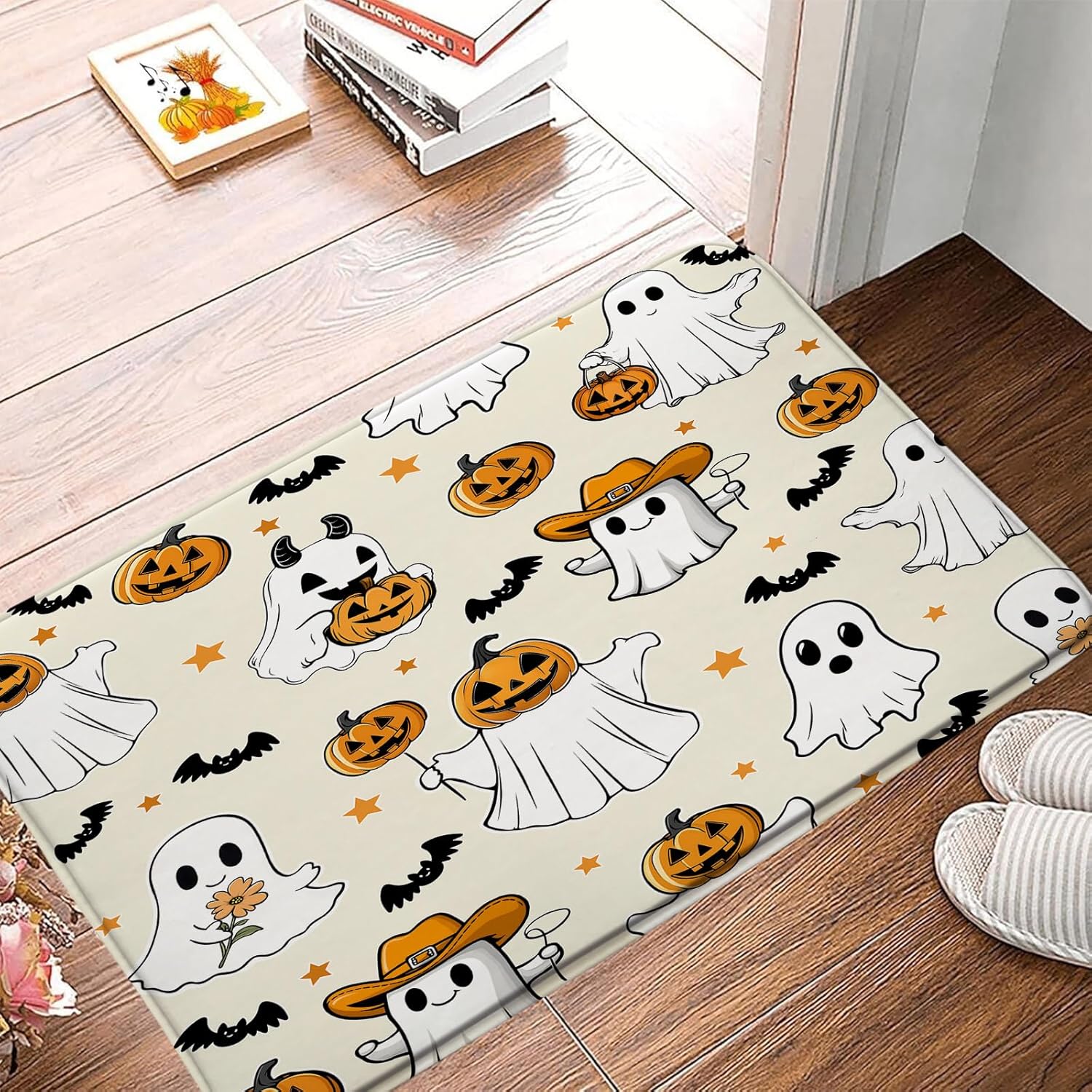 Cute Halloween Ghost Bath Mat 16x24 Inch