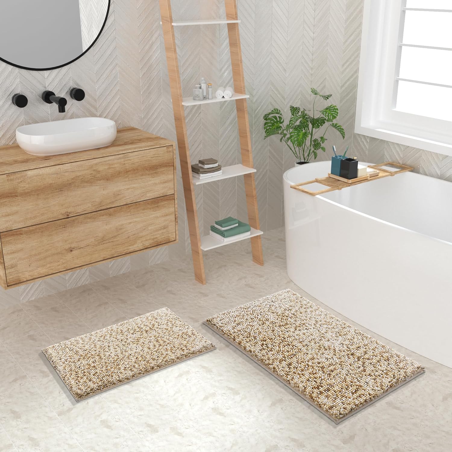 Yimobra Bath Mats Non Slip 28x175 Ultra Soft Chenille Rugs