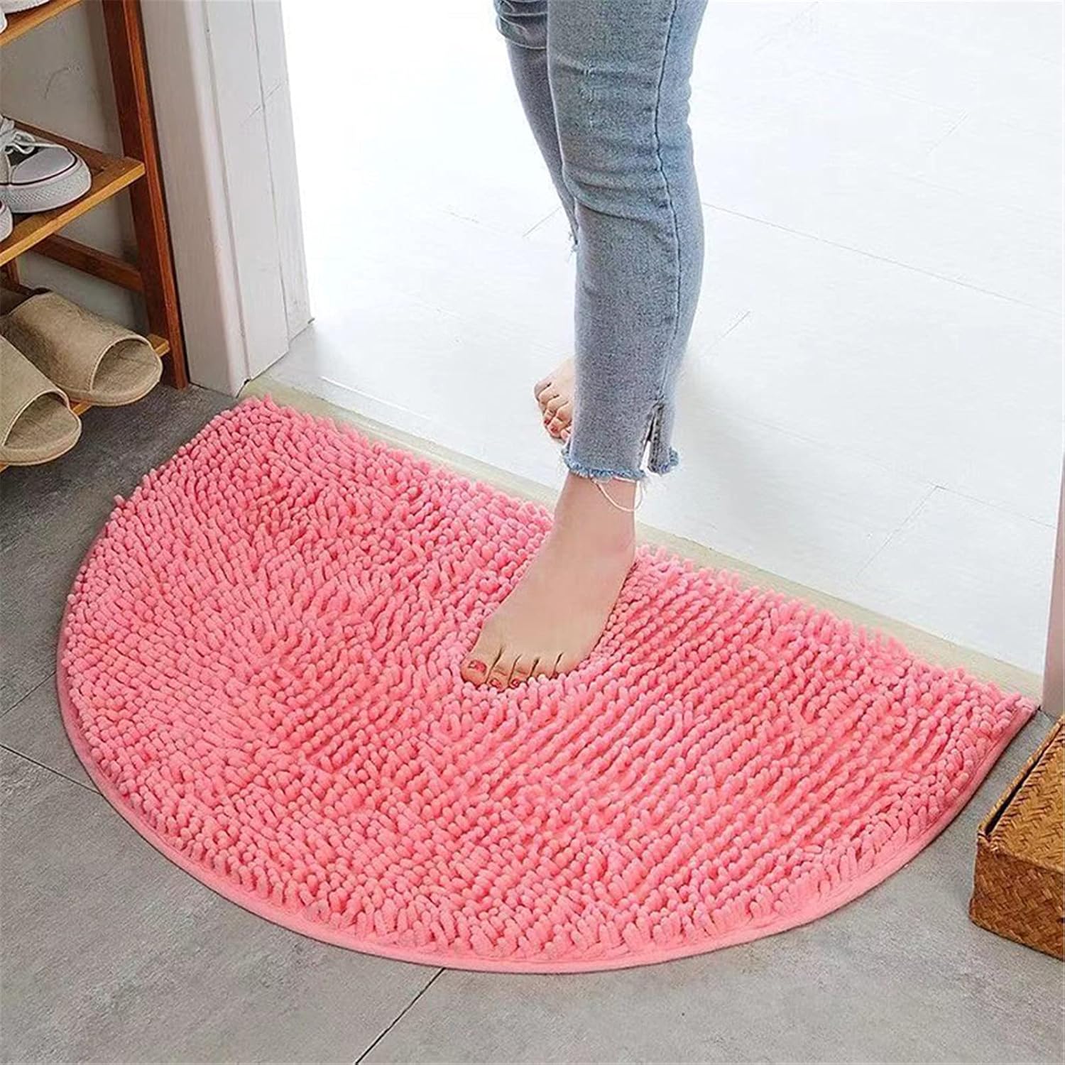 KELINFONG Bath Rug 20x14 Inch Non-Slip Microfiber Plush