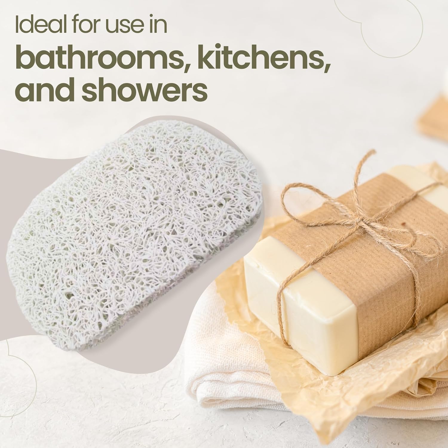 Gadgetime USA Soap Saver Pad - Durable Holder for Kitchen Bathroom