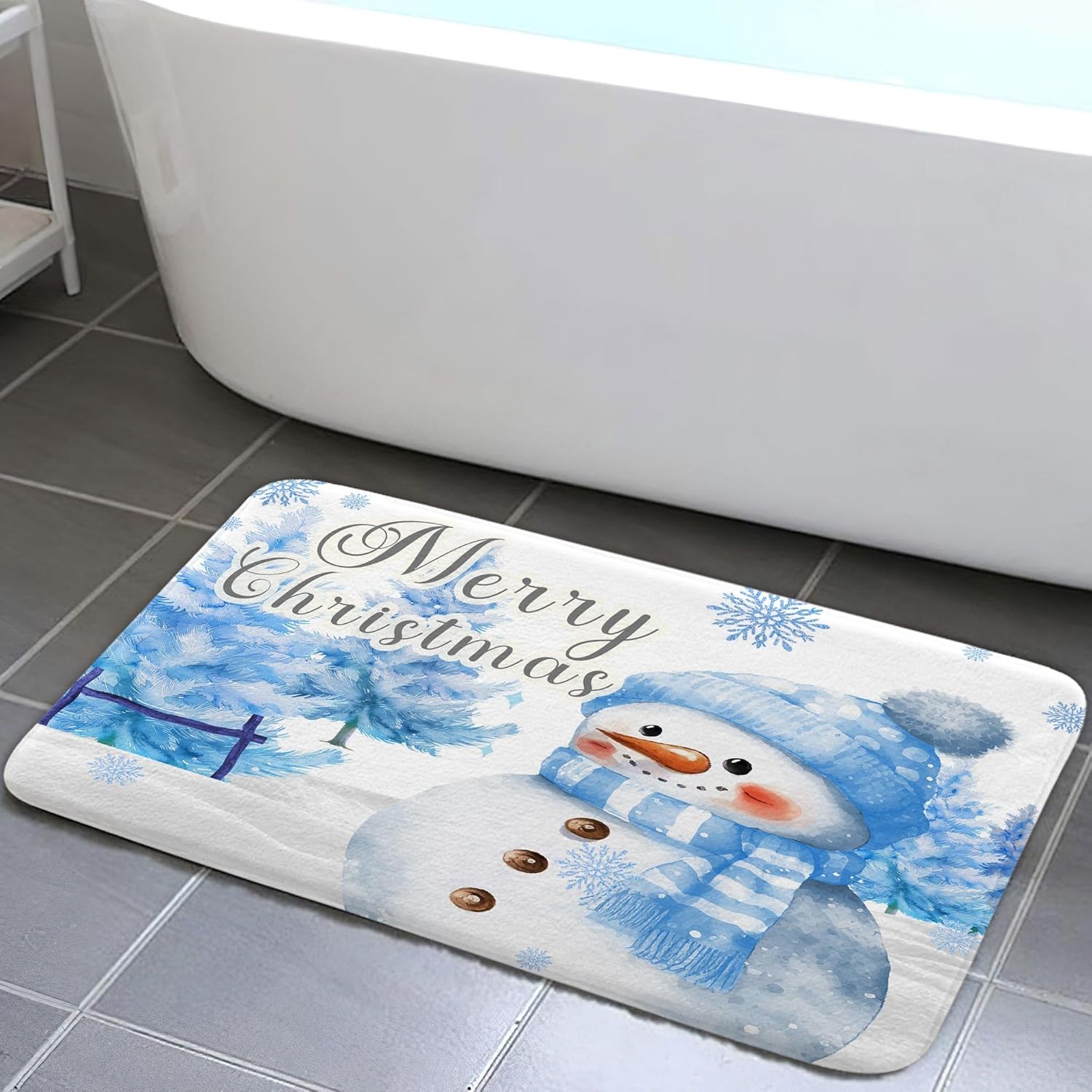 DYNH Christmas Bath Mat 16X24 Non-Slip