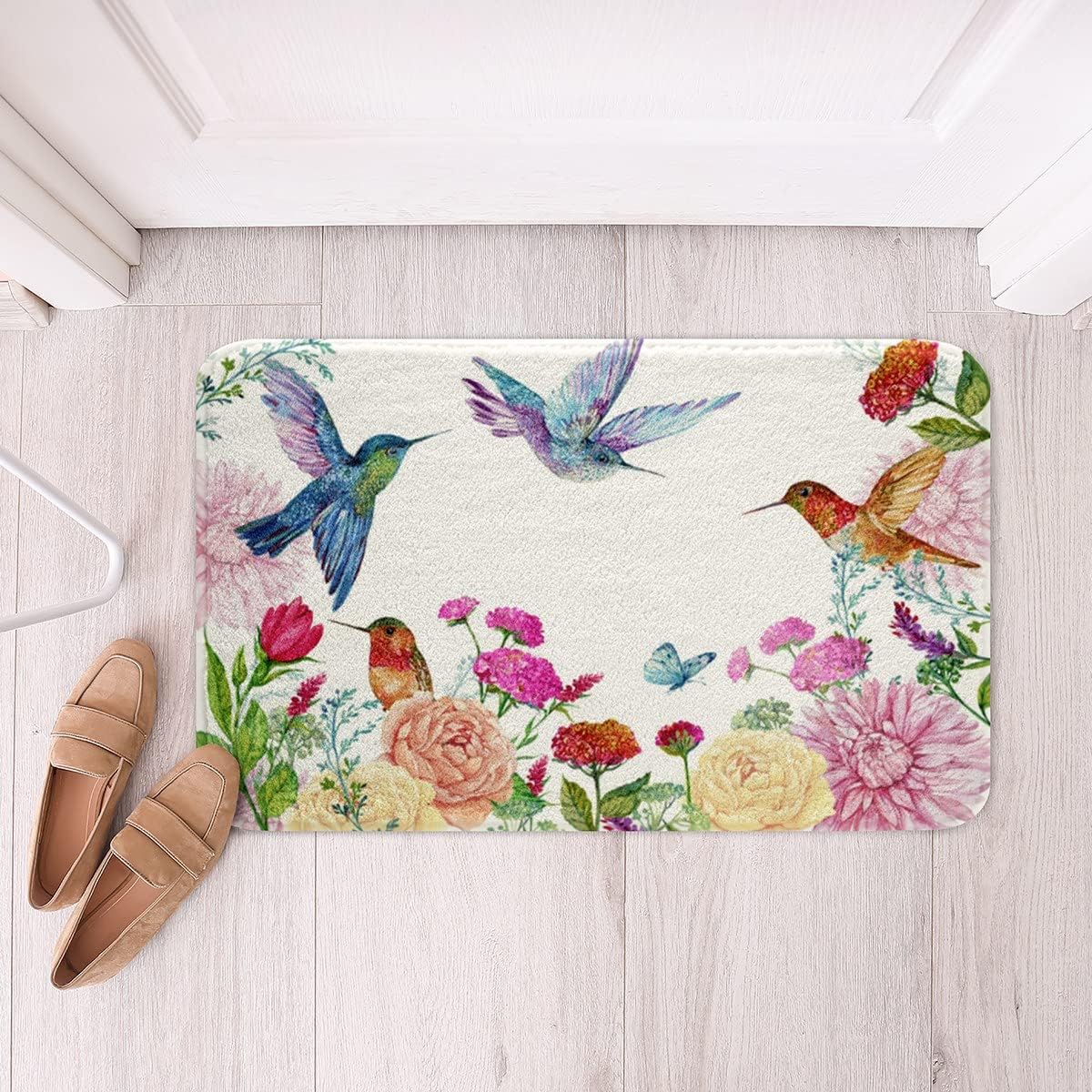 ShenJian Tropical Birds Bath Rug 16x24 Non-Slip
