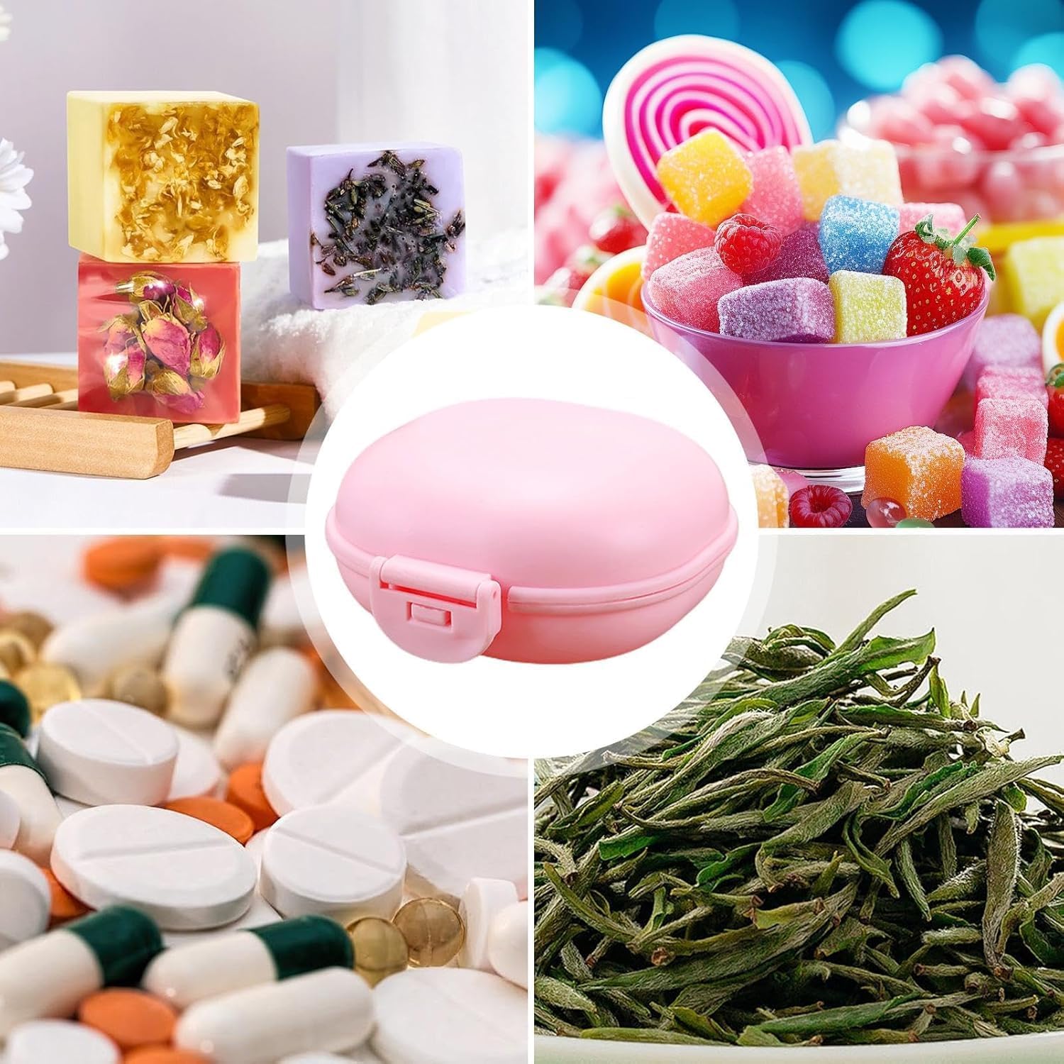 Pink Travel Soap Container - Waterproof Shampoo Bar Holder