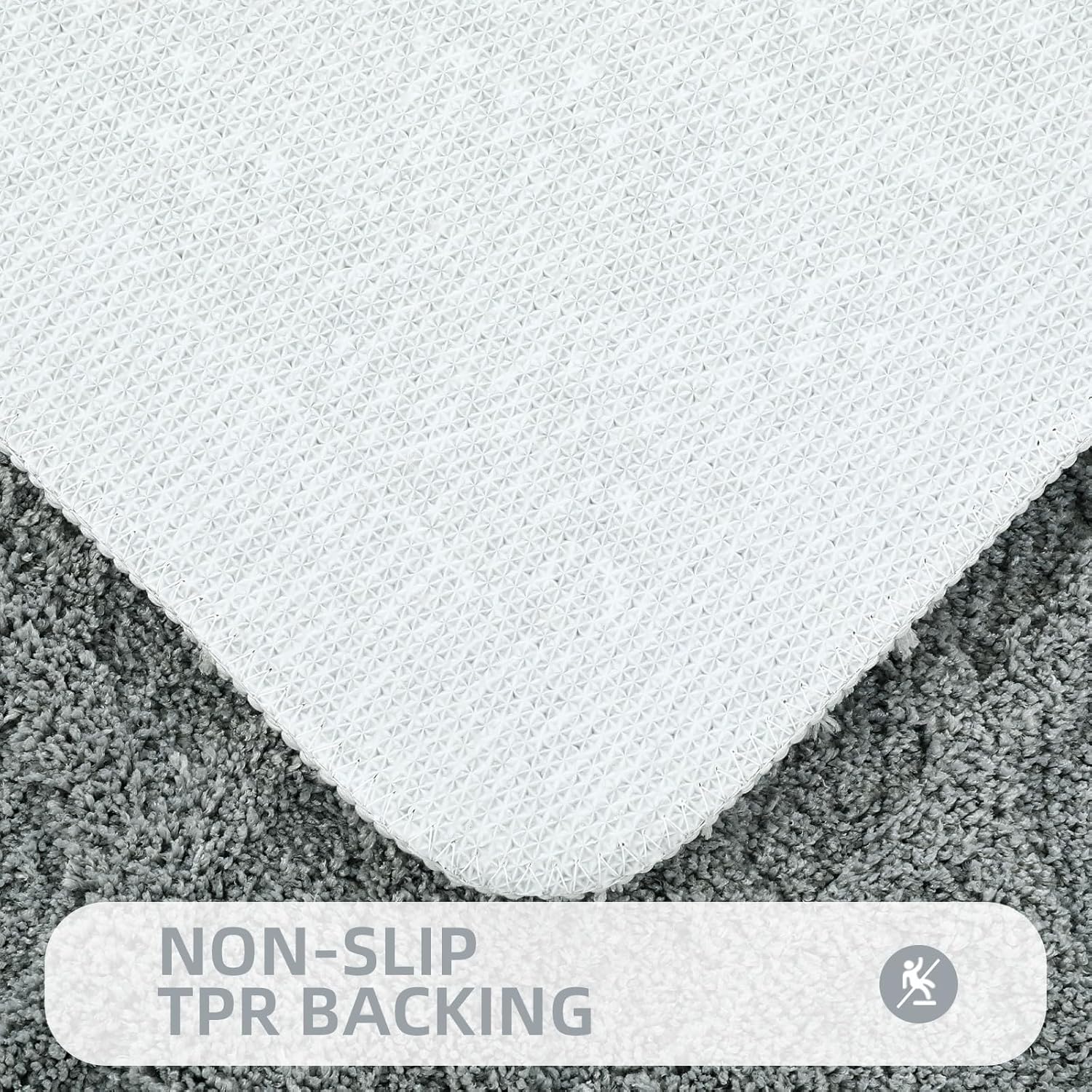 ZOESIOER Bath Rug 16x24 Light Grey