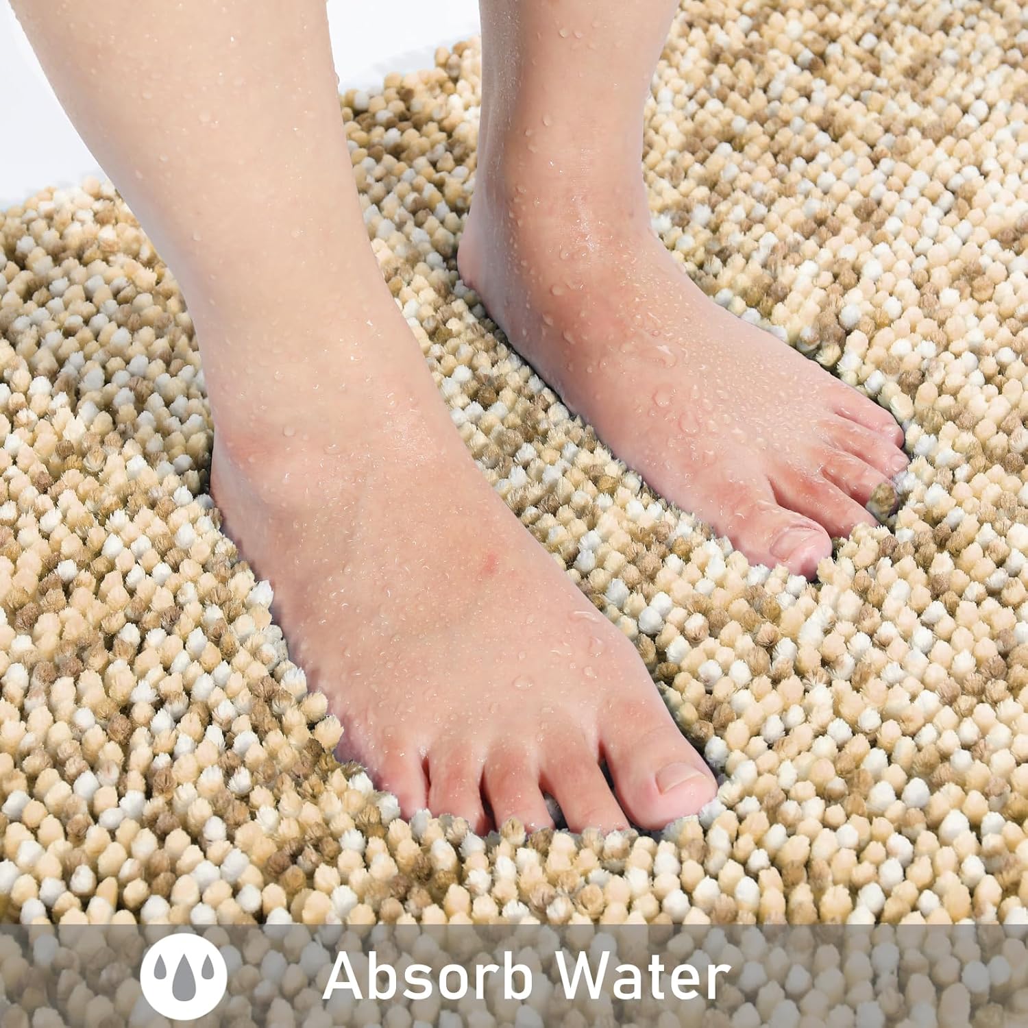 Yimobra Bath Mats Non Slip 28x175 Ultra Soft Chenille Rugs