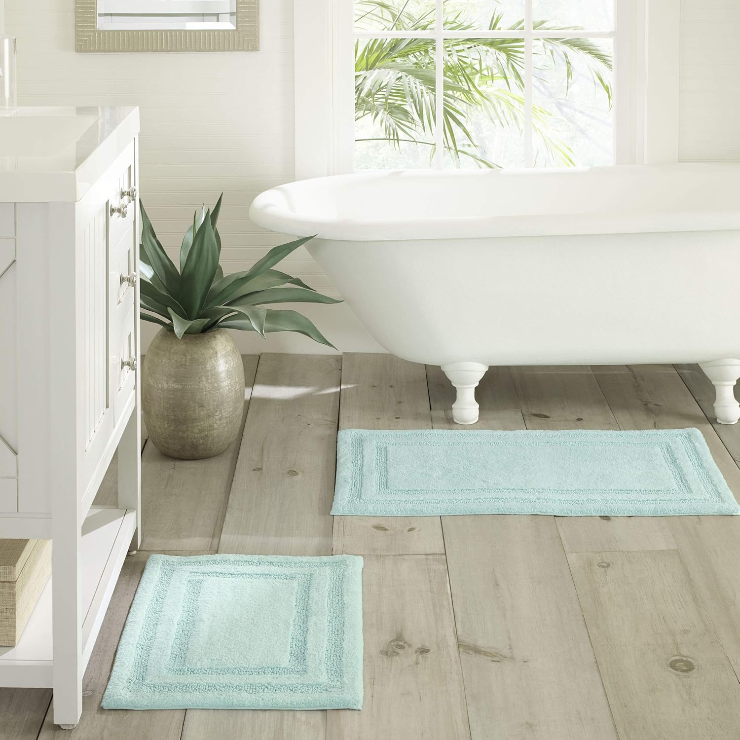 Tommy Bahama 2 Piece Bath Rug Set Isla Turquoise 1