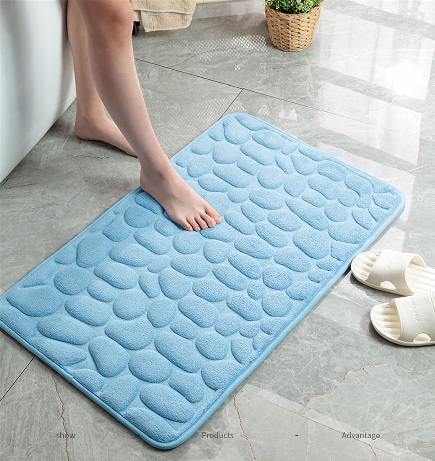 Insun Soft Memory Foam Bath Mat Non Slip 157x236