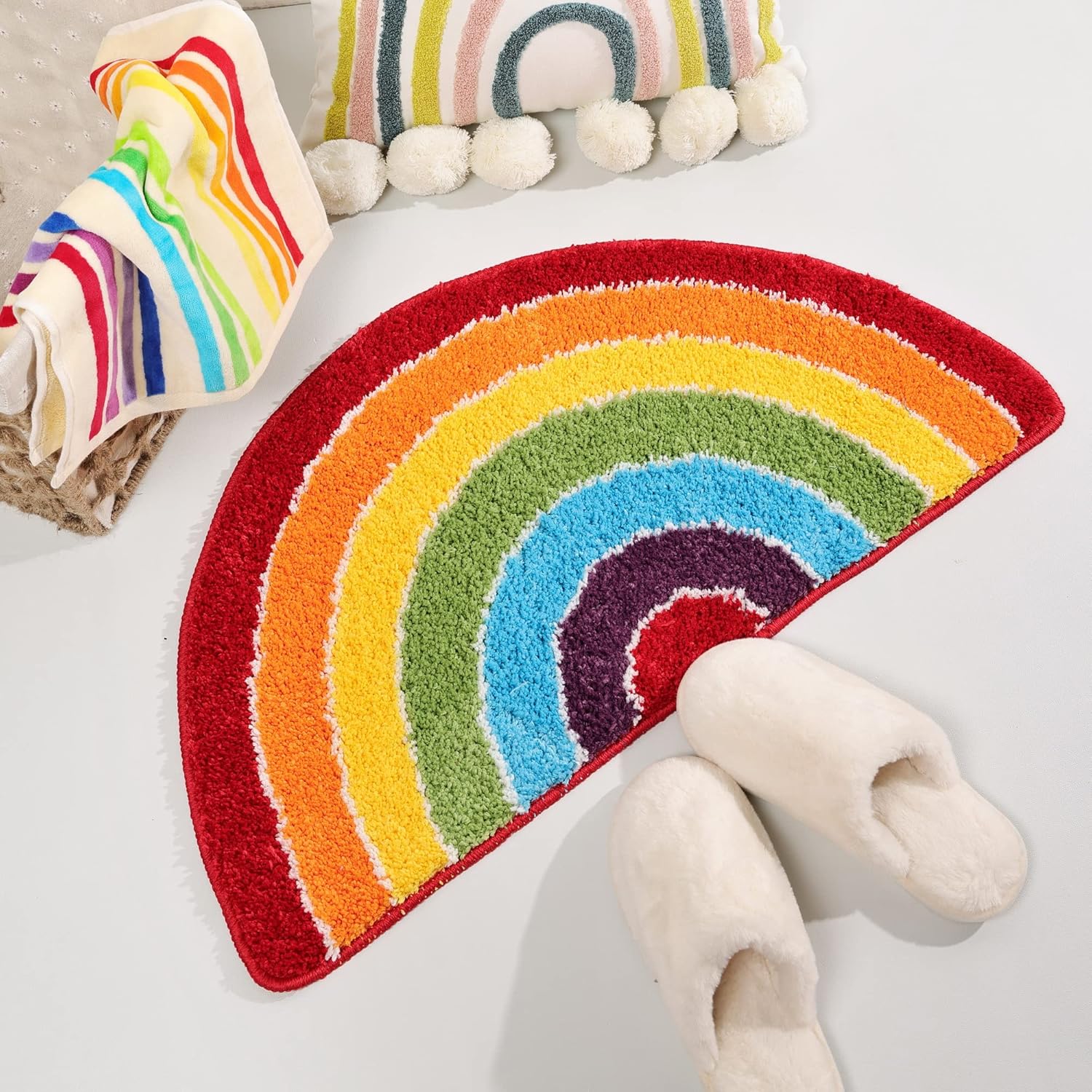Panstar Rainbow Bath Mat Non Slip Absorbent