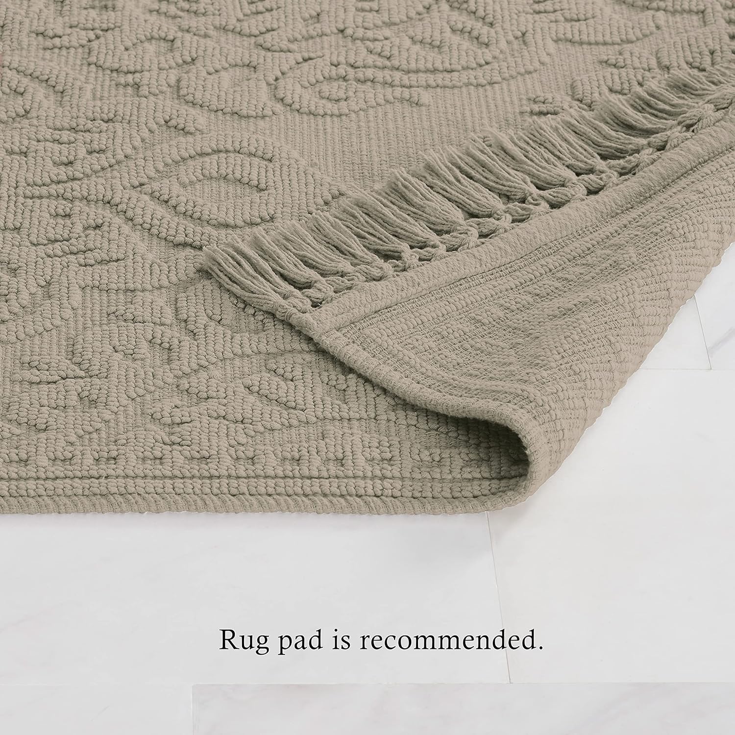 Jean Pierre - Woven Bath Mats Set of 2 17x31 and 21x41 Cotton Rugs