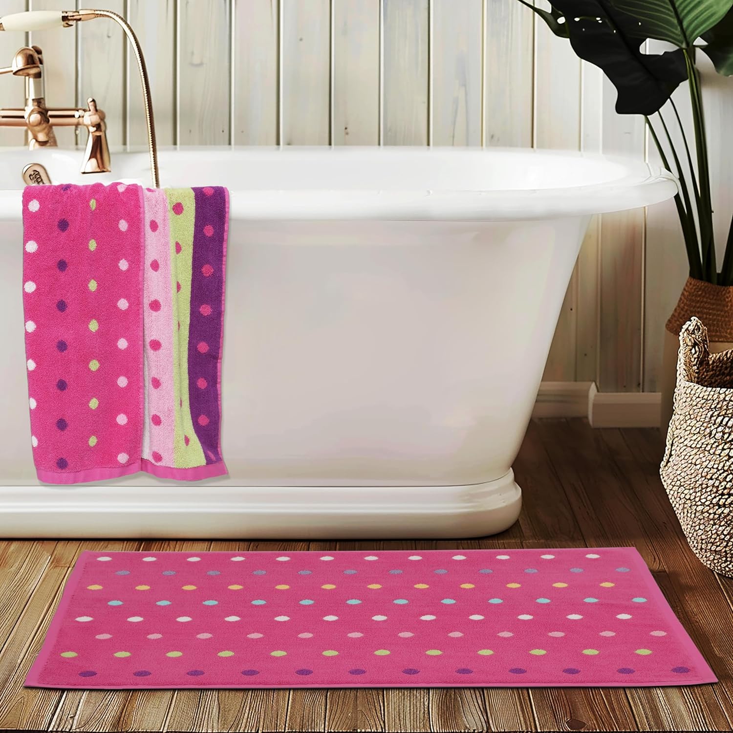 Original Kids Reversible Bath Mat - Pink Multi 21x34