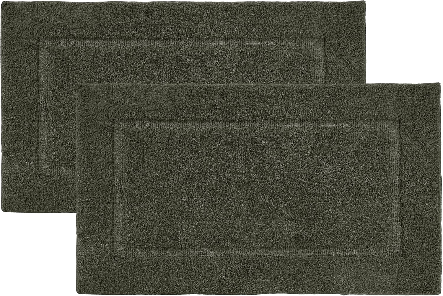 LANE LINEN 2 Piece Bath Rug Set - Non Slip Brown