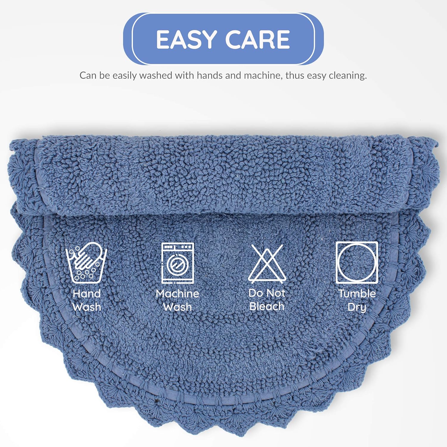 RAJRANG Reversible Bath Mat 24x17 Inches